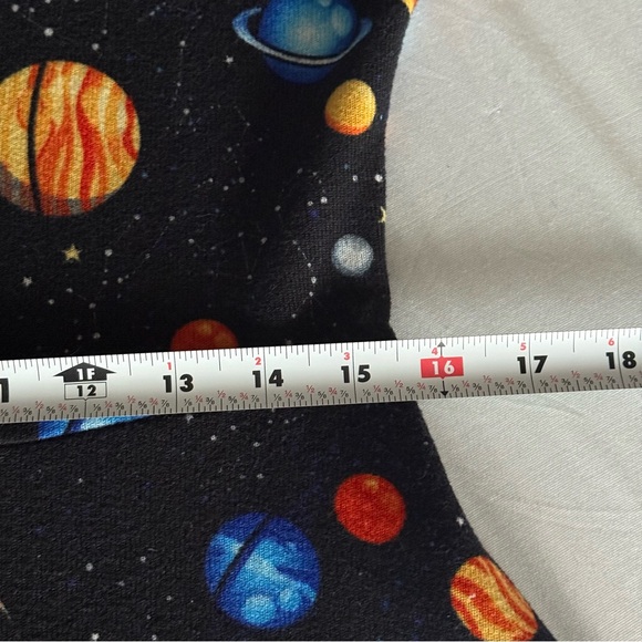 LA Soul Planets Solar System Space Teacher Rockabilly Skater Dress Size Large - Picture 14 of 16